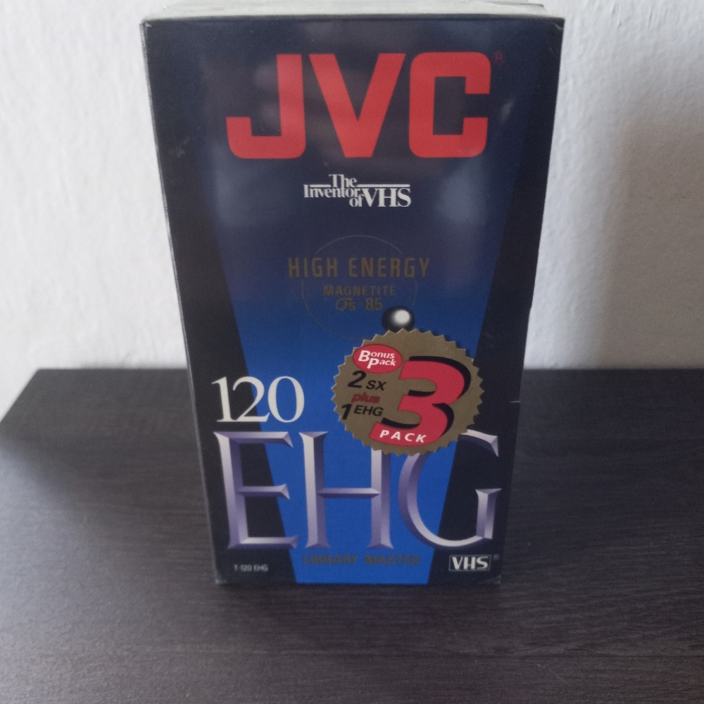 JVC Blank Vhs 3 pack New Sealed